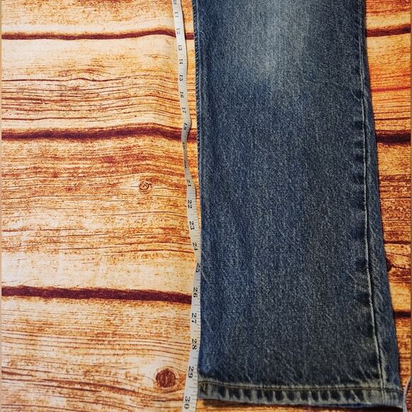 Zara Straight Leg Blue Button Fly Jeans Men's Size 31 - Picture 5 of 12